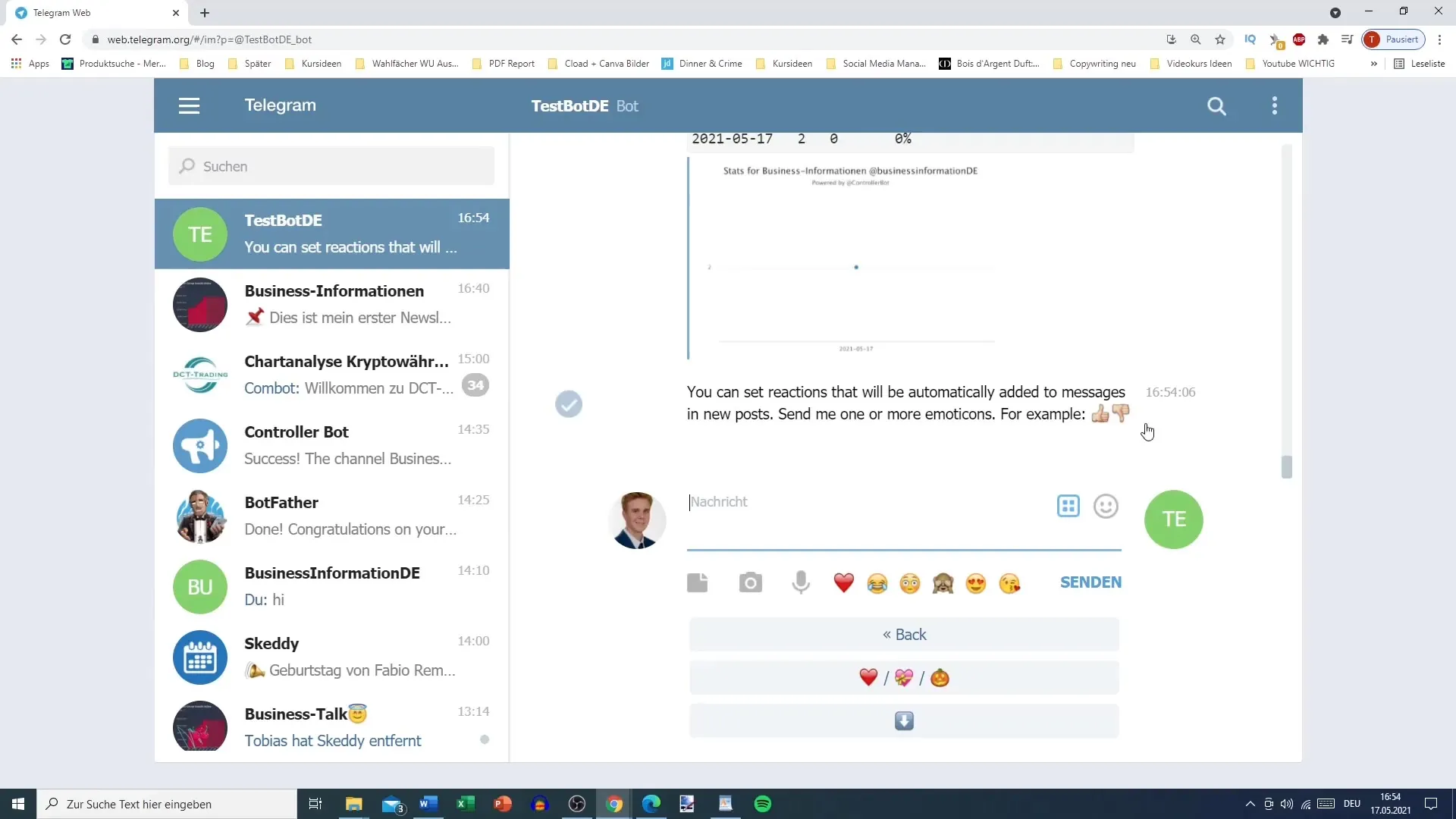 Telegram-Bot Einstellungsanpassung Schritt-für-Schritt