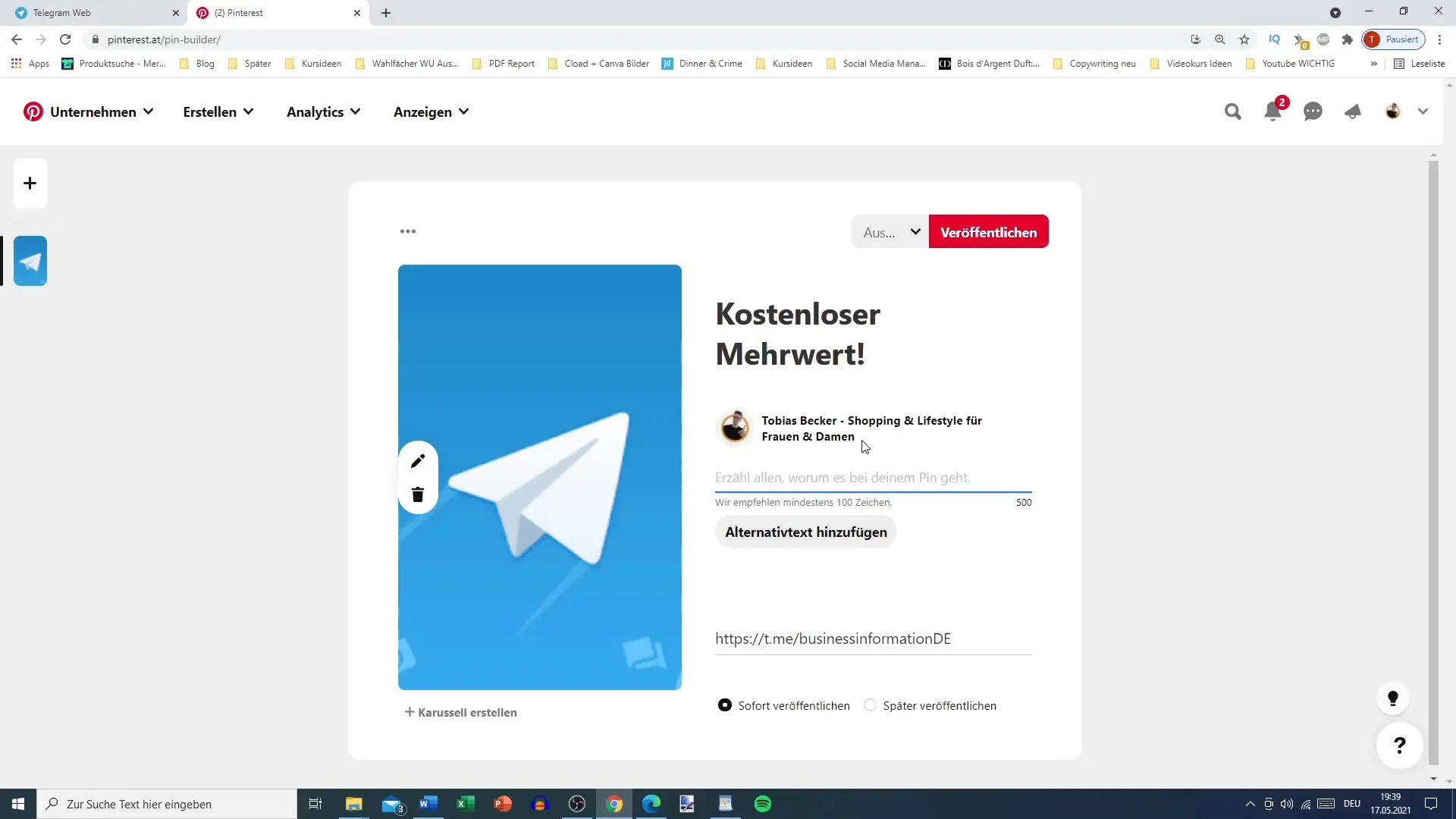 Grafiky pre Telegram a Pinterest: Takto úspešne fungujete s oboma platformami