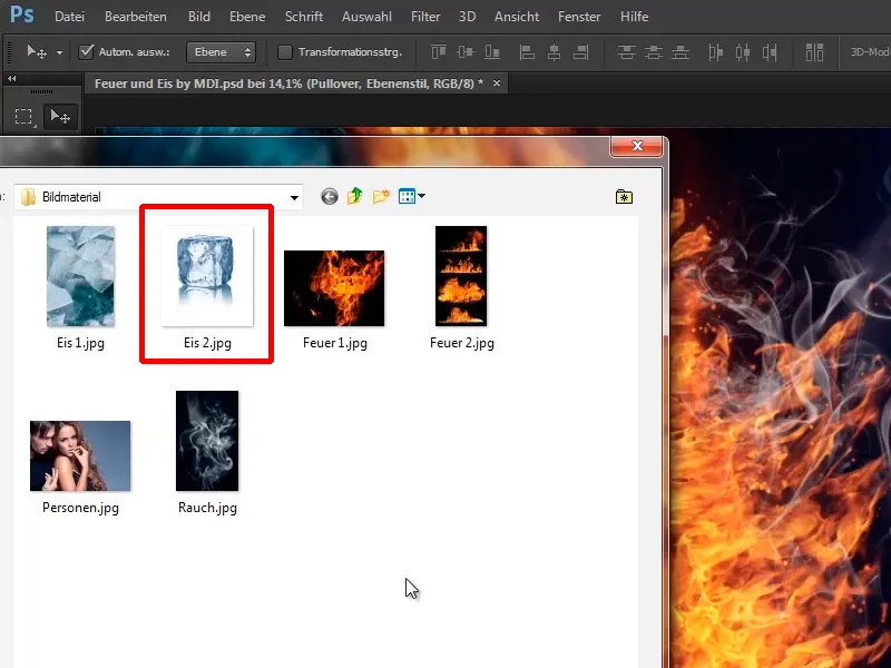 Photoshop composing - Fire and ice - Part 10: Further optimization of the frosty look