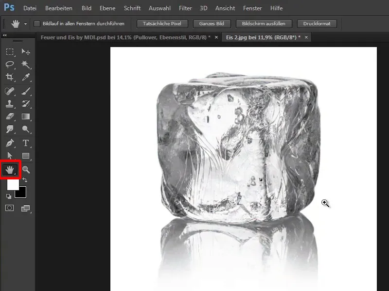 Photoshop composing - Fire and ice - Part 10: Further optimization of the frosty look