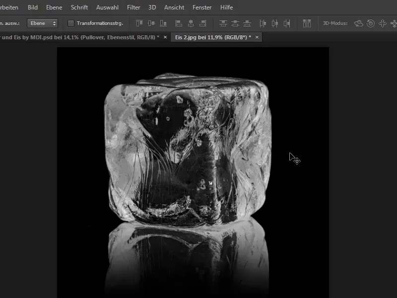 Photoshop composing - Fire and ice - Part 10: Further optimization of the frosty look