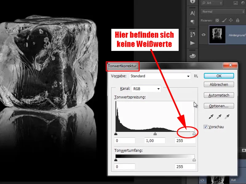 Photoshop composing - Fire and ice - Part 10: Further optimization of the frosty look