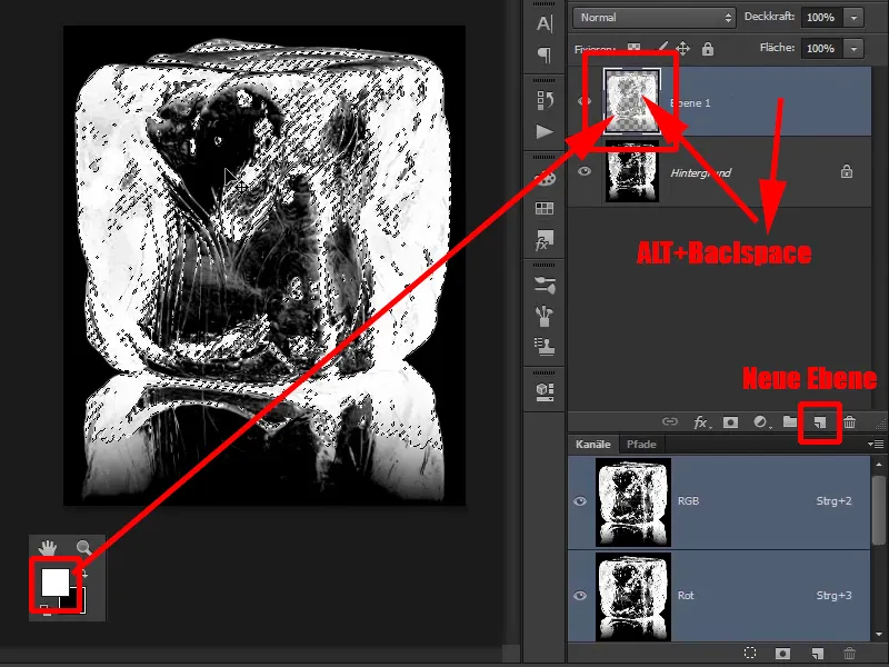Photoshop composing - Fire and ice - Part 10: Further optimization of the frosty look