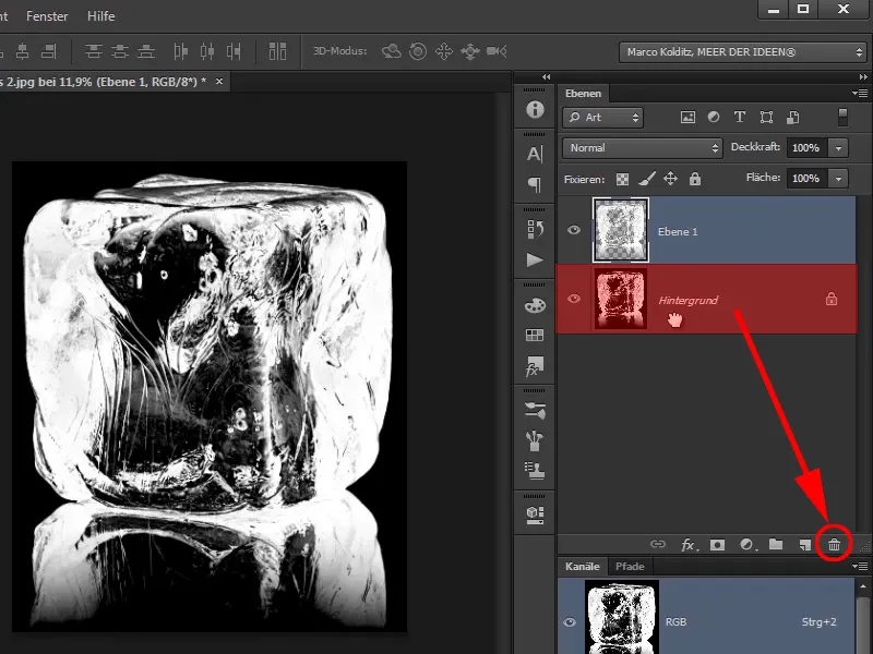 Photoshop composing - Fire and ice - Part 10: Further optimization of the frosty look