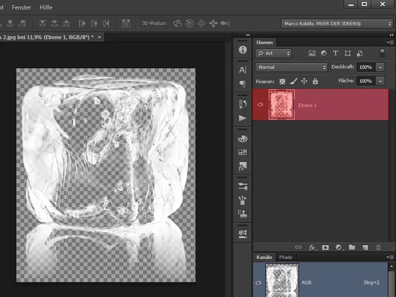 Photoshop composing - Fire and ice - Part 10: Further optimization of the frosty look