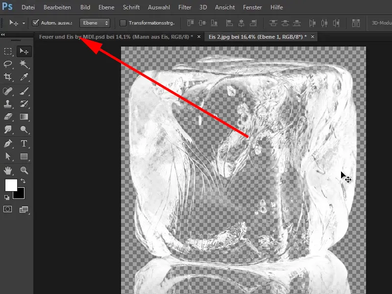 Photoshop composing - Fire and ice - Part 10: Further optimization of the frosty look