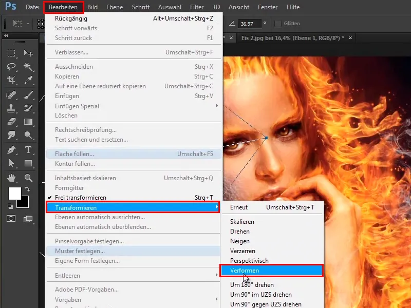 Photoshop composing - Fire and ice - Part 10: Further optimization of the frosty look