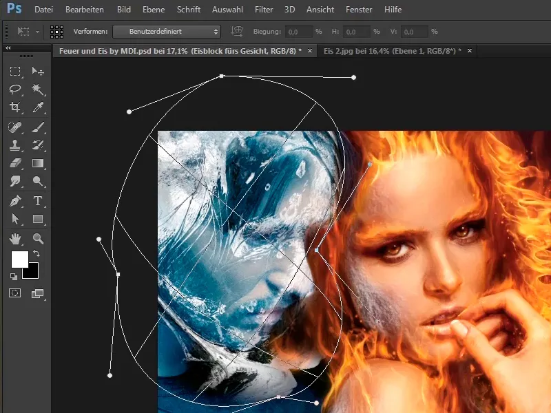 Photoshop composing - Fire and ice - Part 10: Further optimization of the frosty look