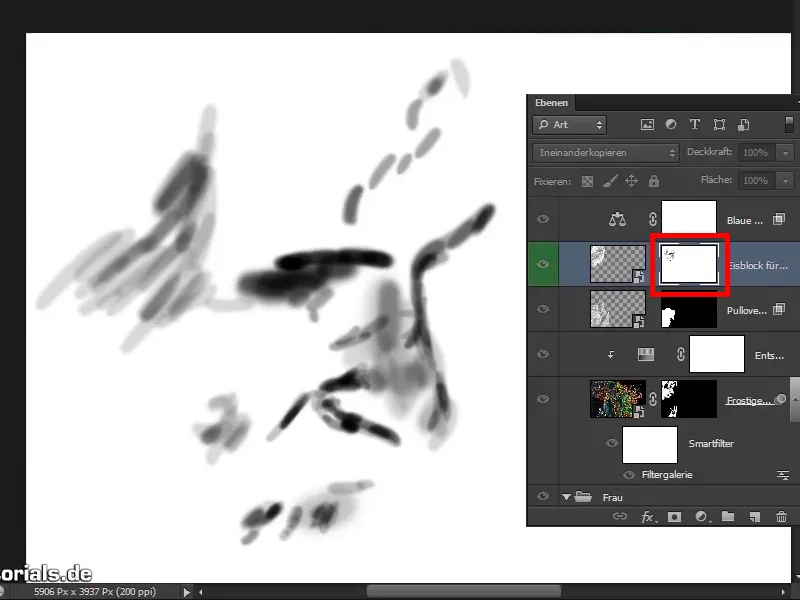 Photoshop composing - Fire and ice - Part 10: Further optimization of the frosty look