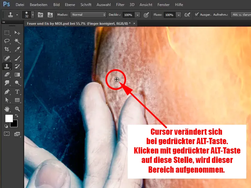 Photoshop composing - Fire and ice - Part 10: Further optimization of the frosty look