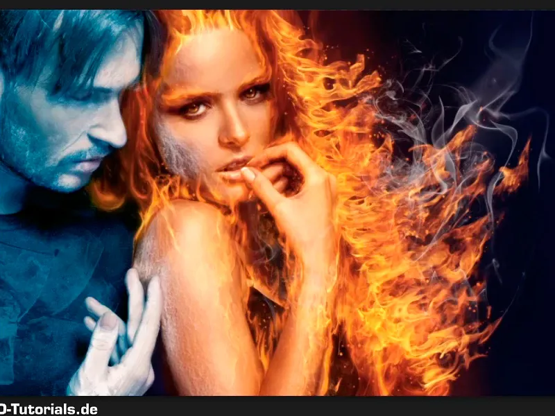 Photoshop komponovanie - oheň a ľad - časť 10: Ďalšie optimalizácie mrazivého vzhľadu. Photoshop-Composing - Oheň a ľad - Časť 10: Ďalšie vylepšenie mrazivého vzhľadu.