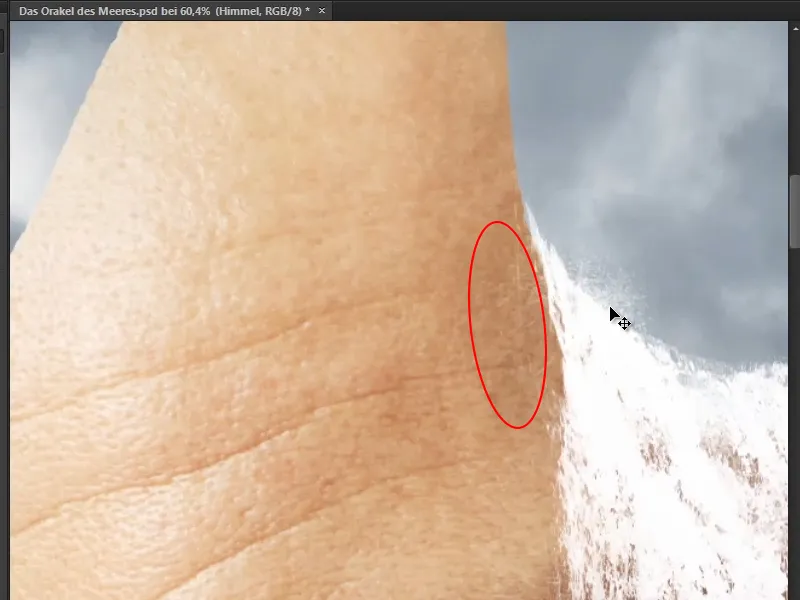 Photoshop - El Oráculo del Mar - Parte 10: Optimizar la máscara y pintar gotas de agua