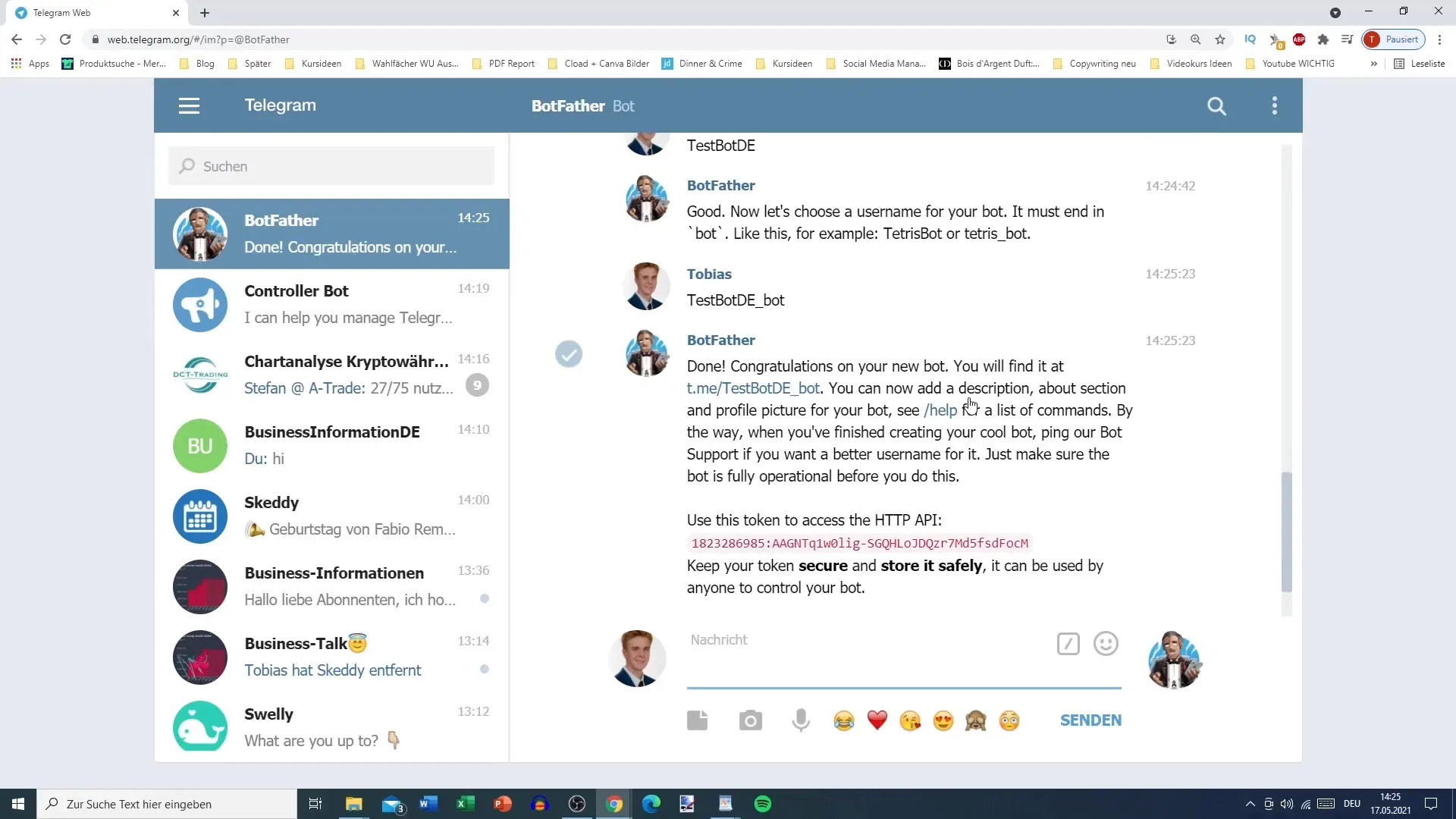 Creare e nominare un bot su Telegram - Guida passo passo