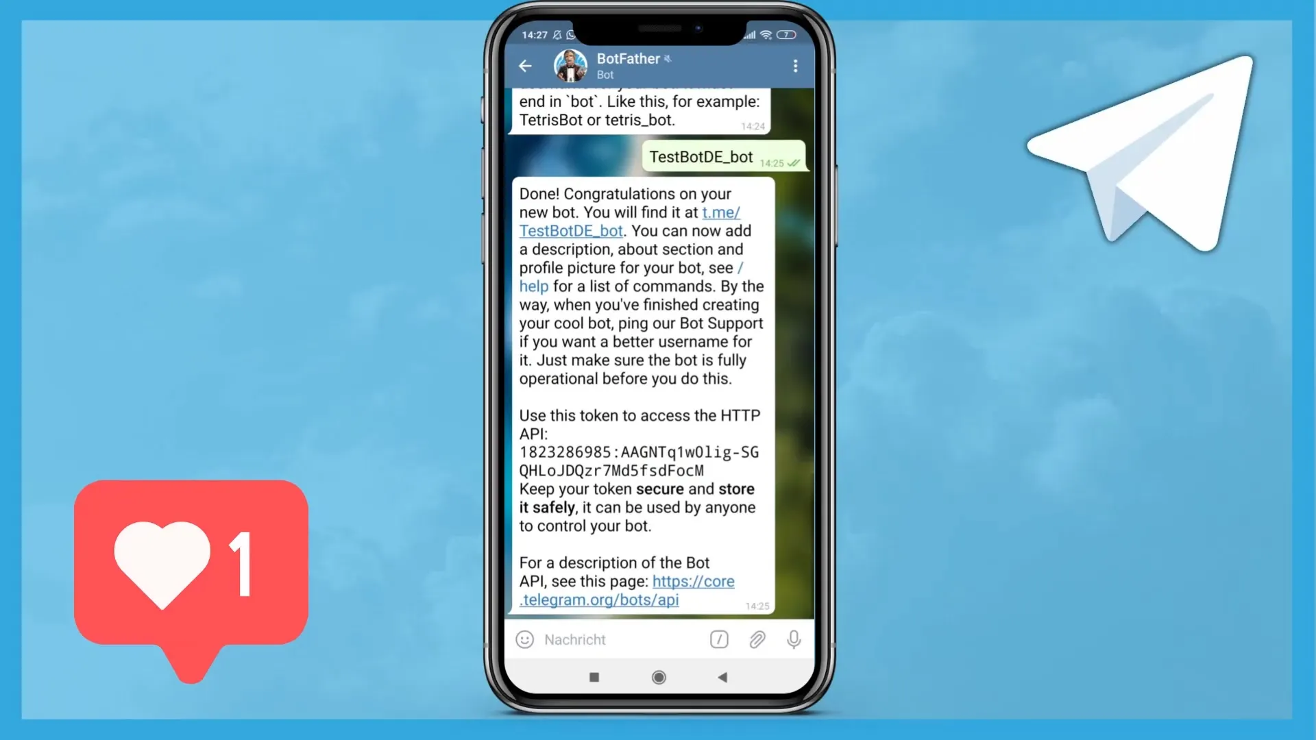 Telegramový tutoriál: Kopírovanie API adresy jednoducho spravené