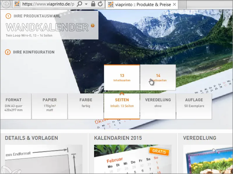 Professionally design and print DIN A3 wall calendars