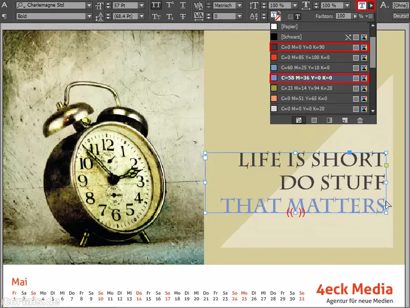 Professionally design and print DIN A3 wall calendars