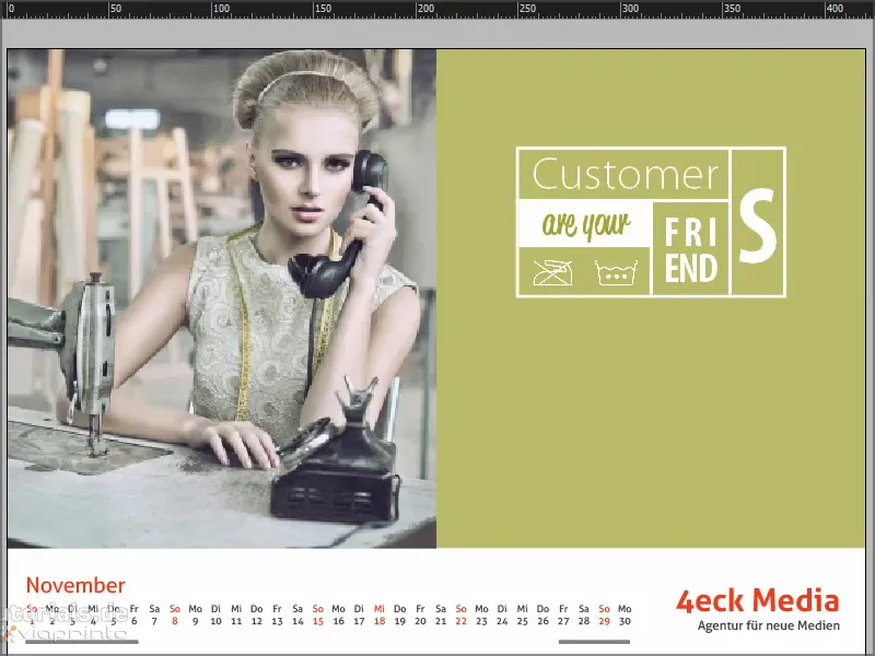 Professionally design and print DIN A3 wall calendars
