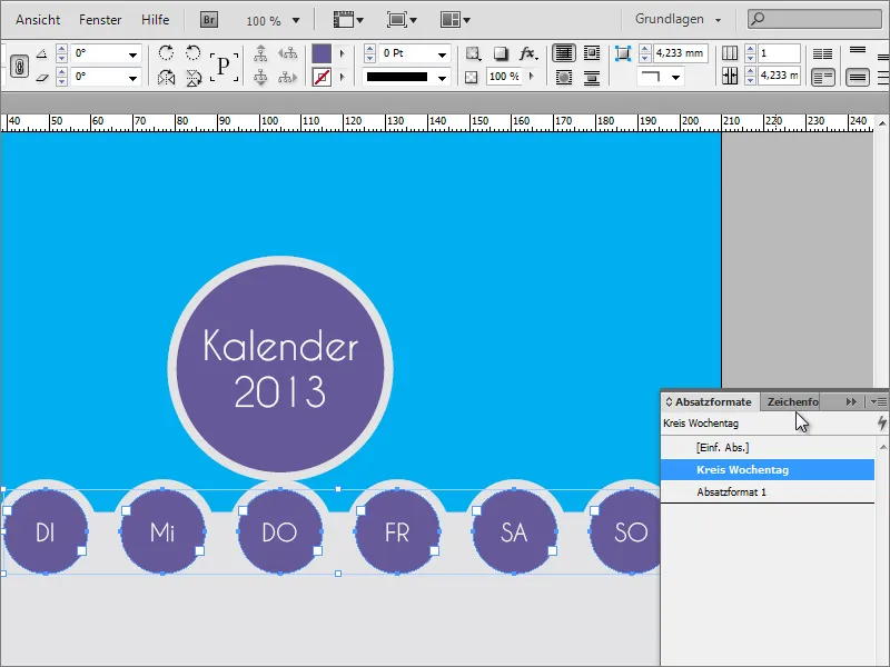 Mendesain kalender foto termasuk sampul depan di Adobe InDesign.