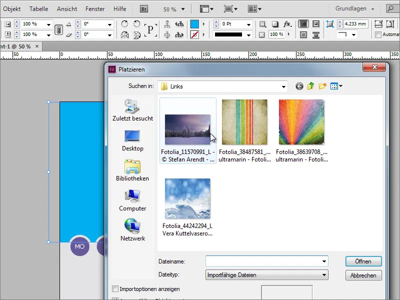 Mendesain kalender foto termasuk cover di Adobe InDesign.