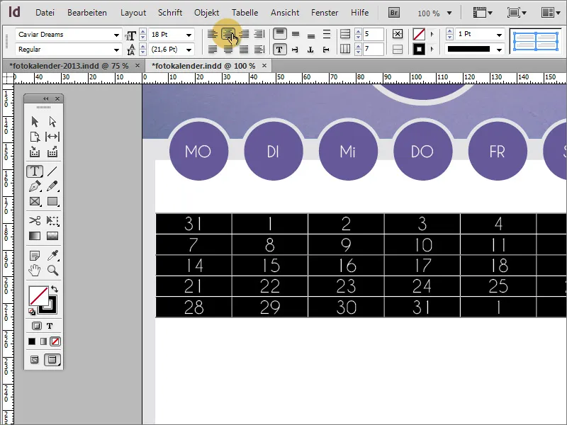 Mendesain kalender foto termasuk sampul depan di Adobe InDesign