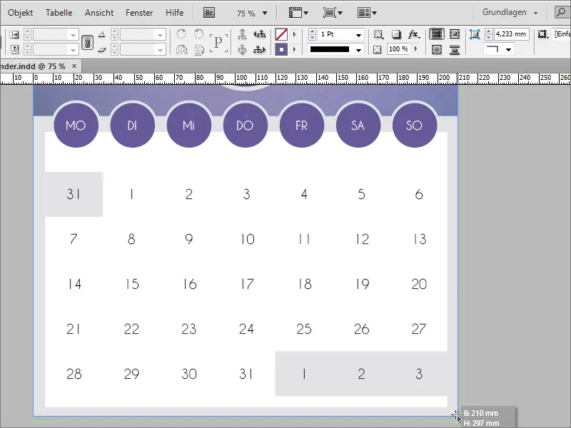 Mendesain kalender foto termasuk sampul di Adobe InDesign