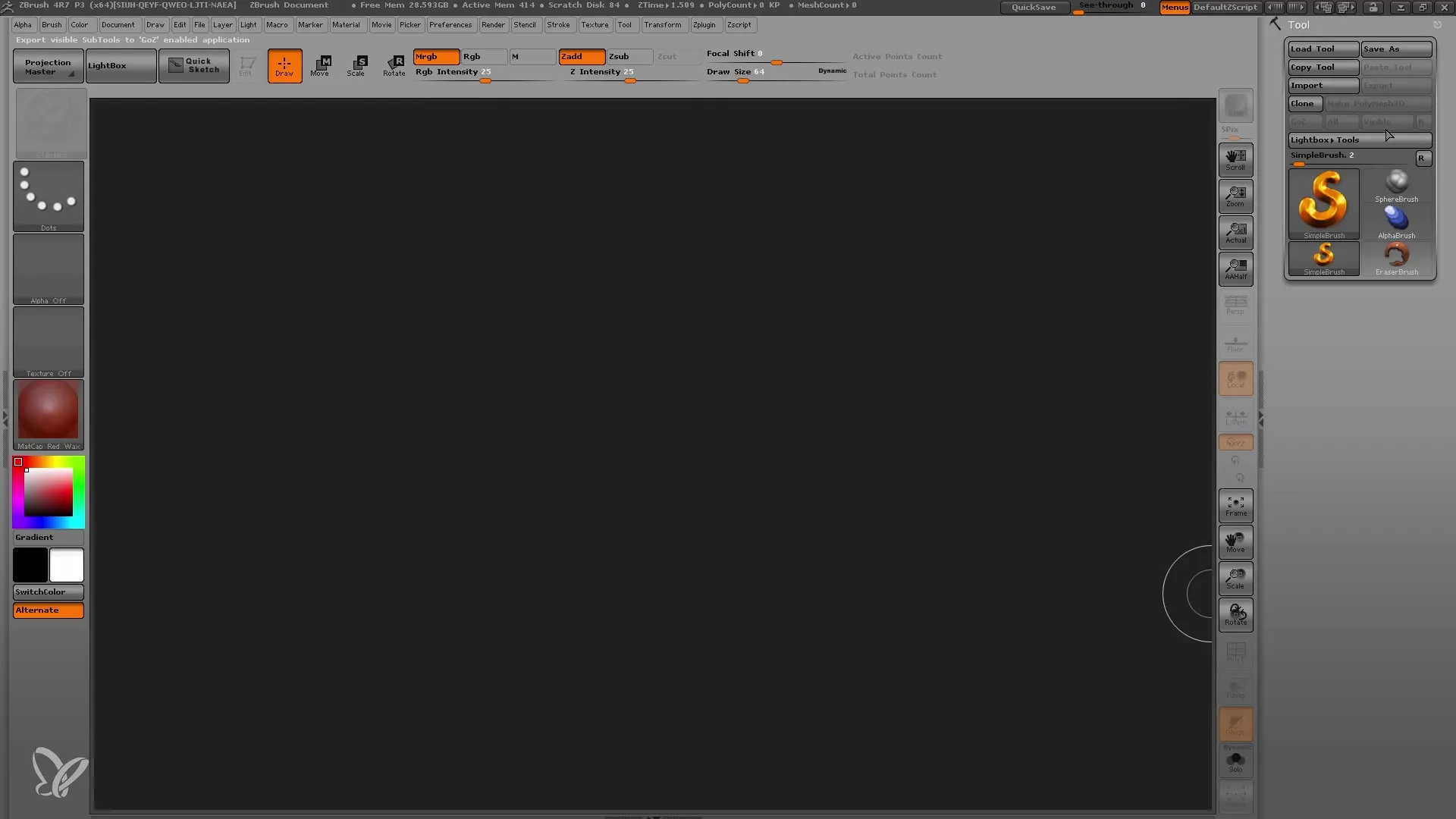 Tilpas brugerfladen i ZBrush - let som en leg