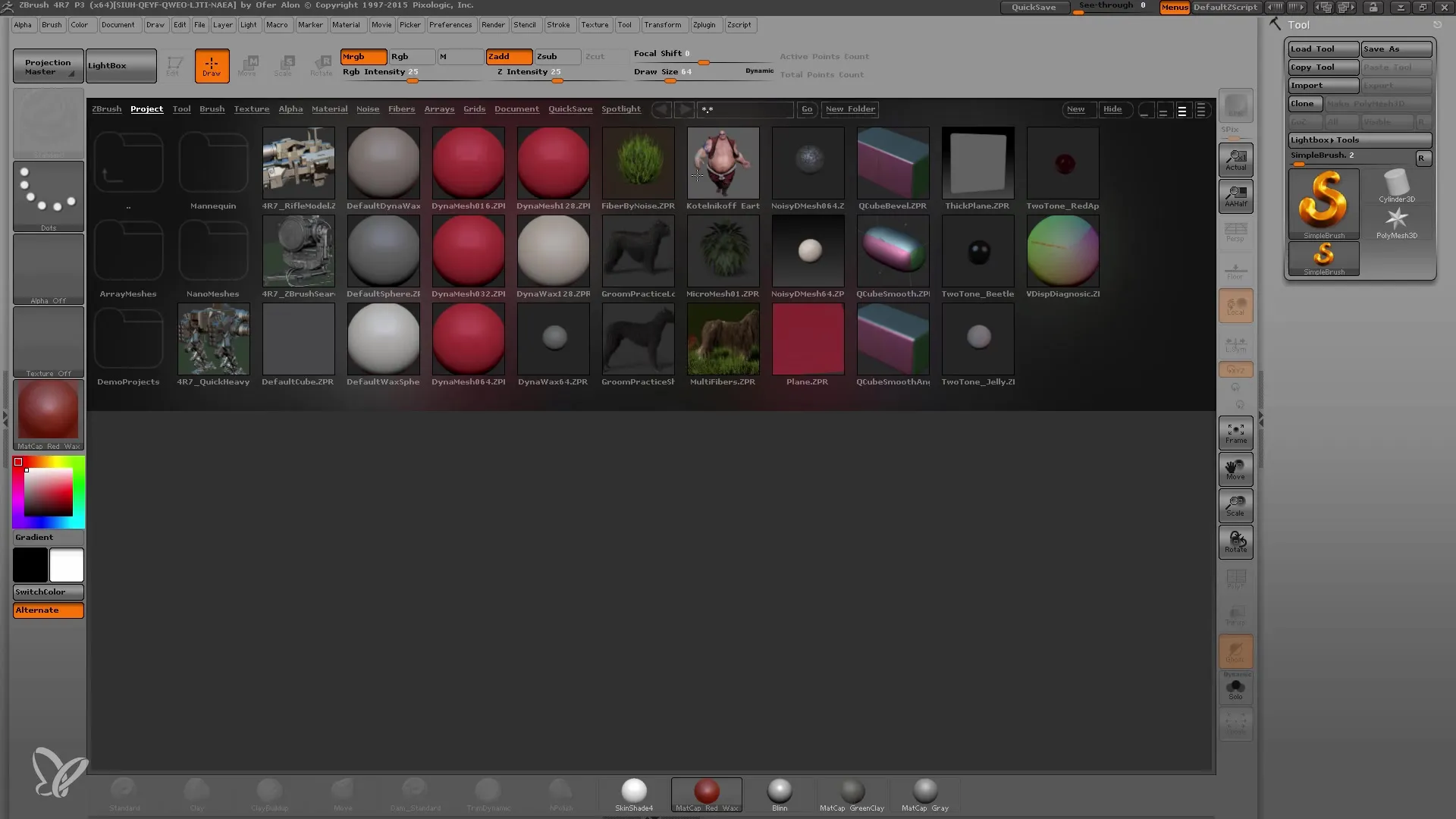 Tilpas brugergrænsefladen i ZBrush på en let måde
