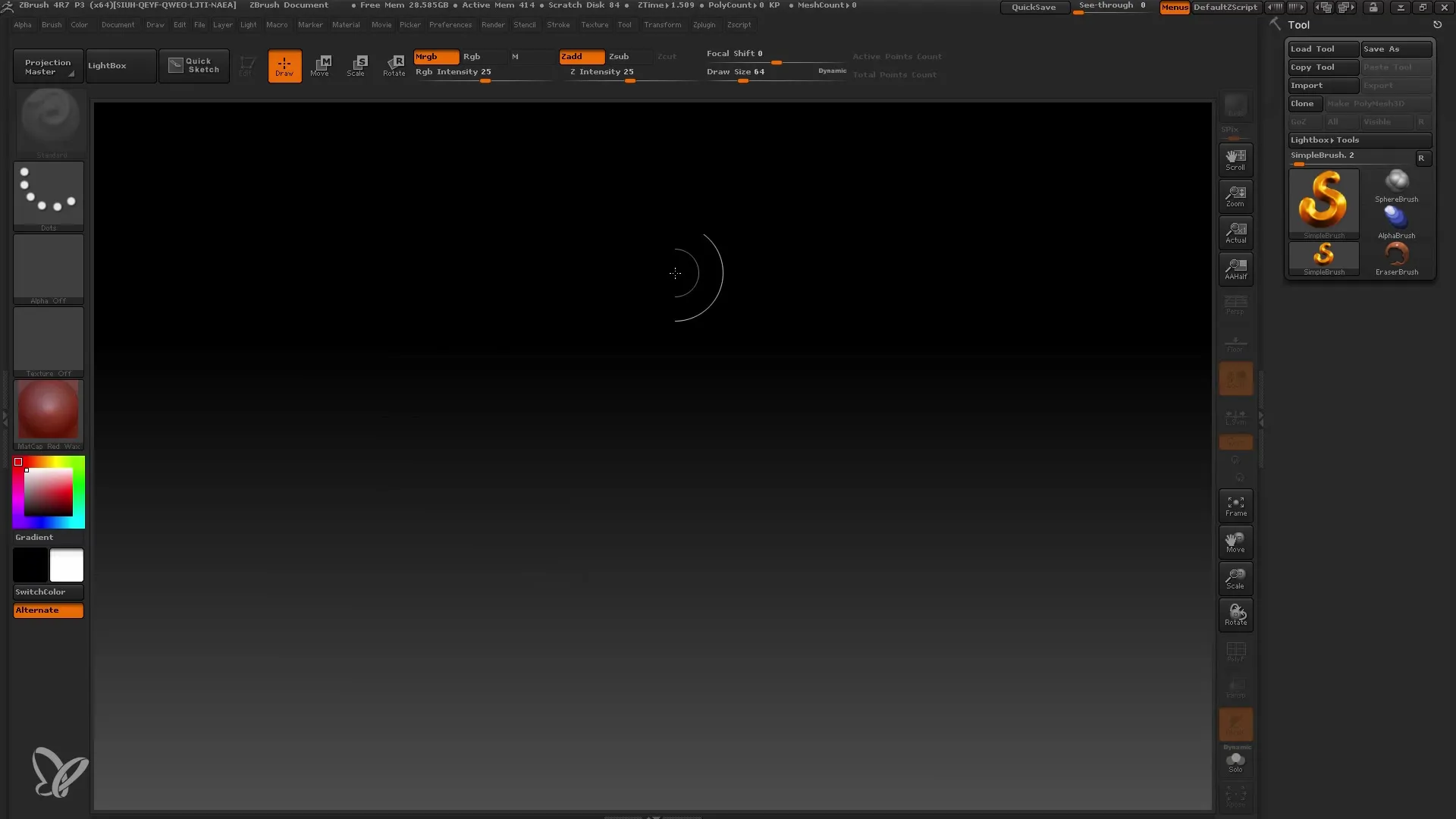 Tilpas brugergrænsefladen i ZBrush nemt
