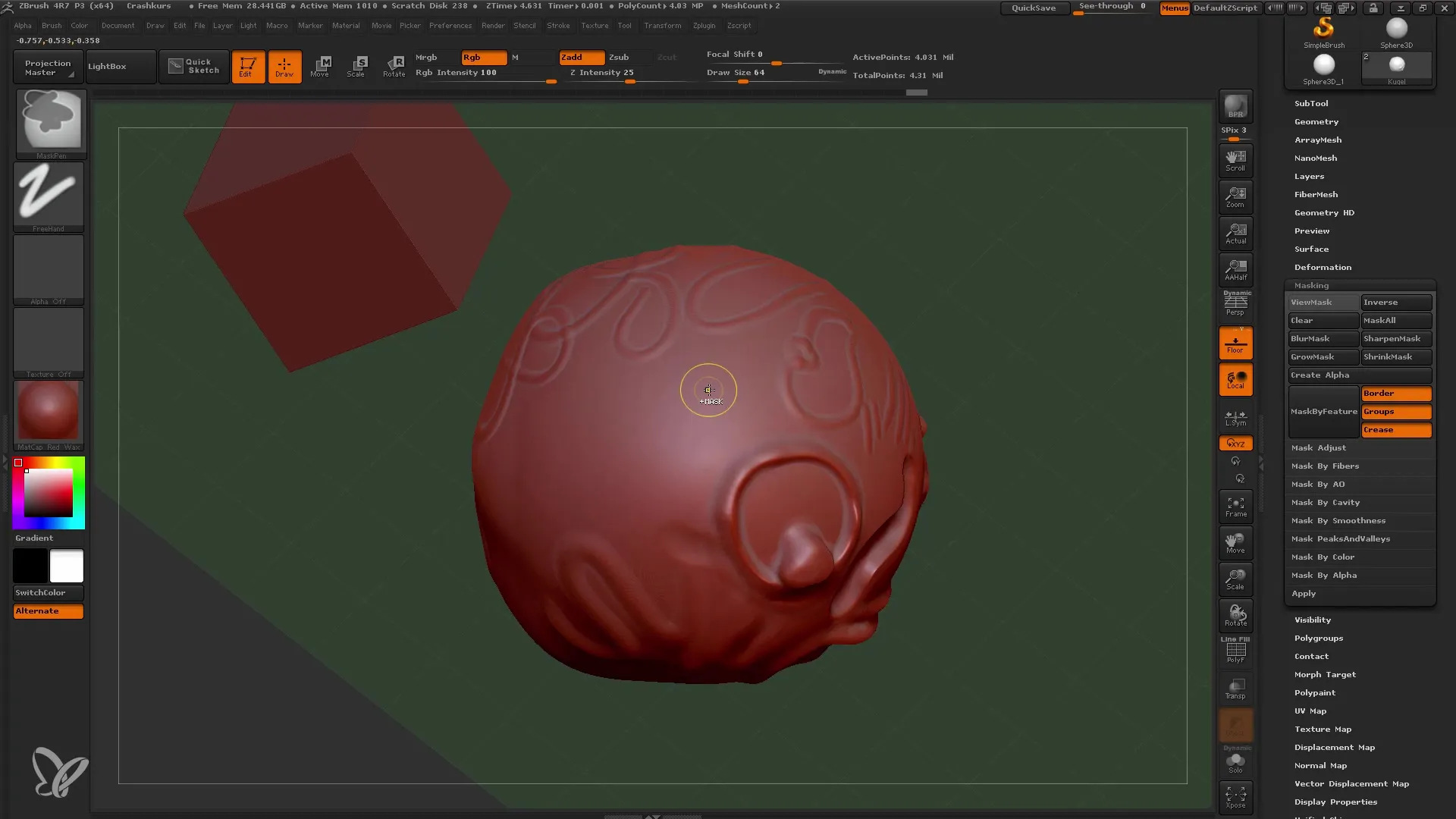 Principiante di ZBrush: Lavoro efficiente con subtools e maschera