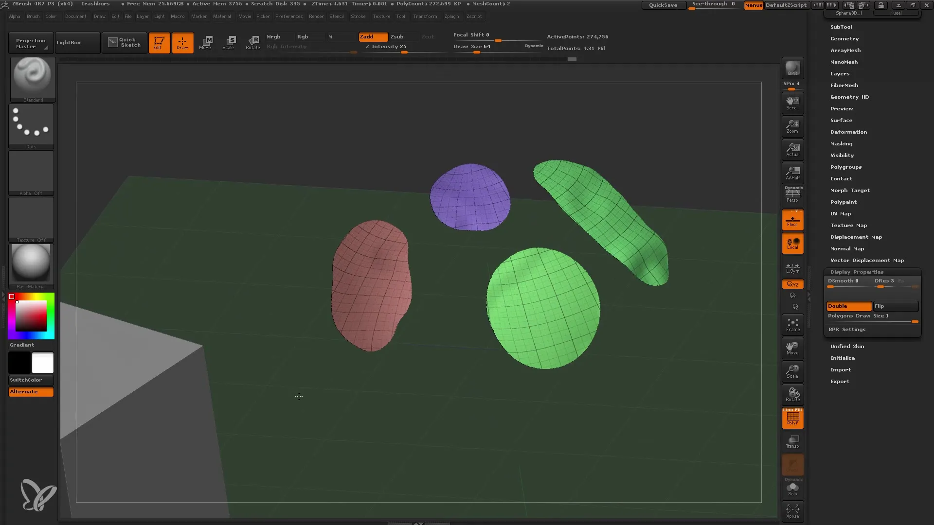 ZBrush Principianti: Lavoro efficiente con subtool e maschera
