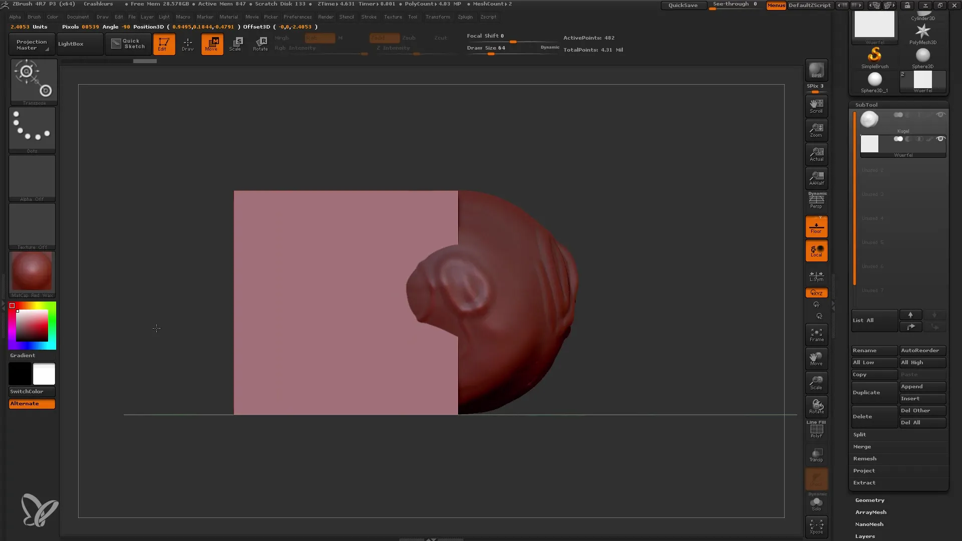 ZBrush principiante: Lavoro efficiente con Subtools e Maschere