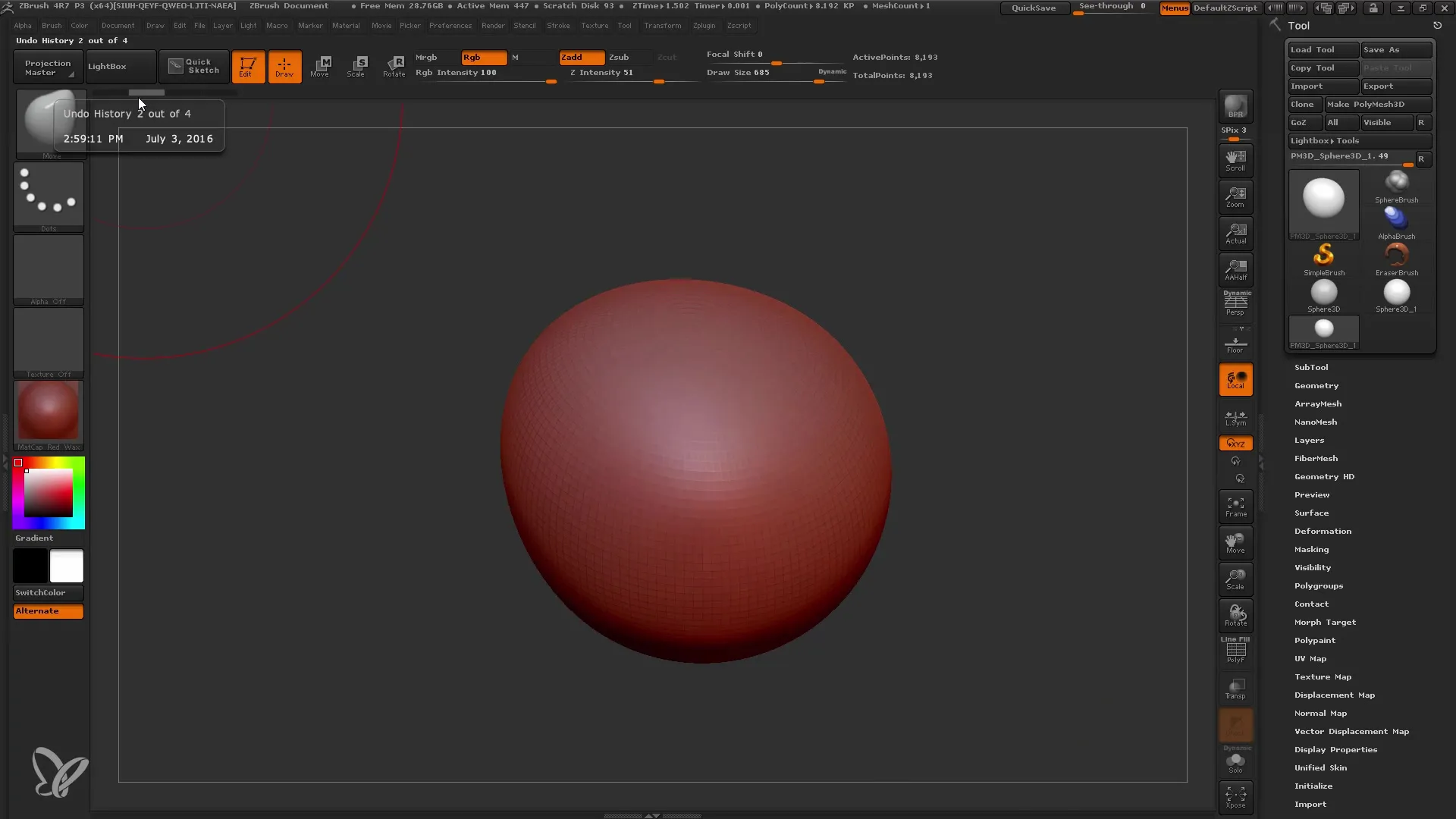 ZBrush Dynamesh: 효율적인 모델링 시작하기