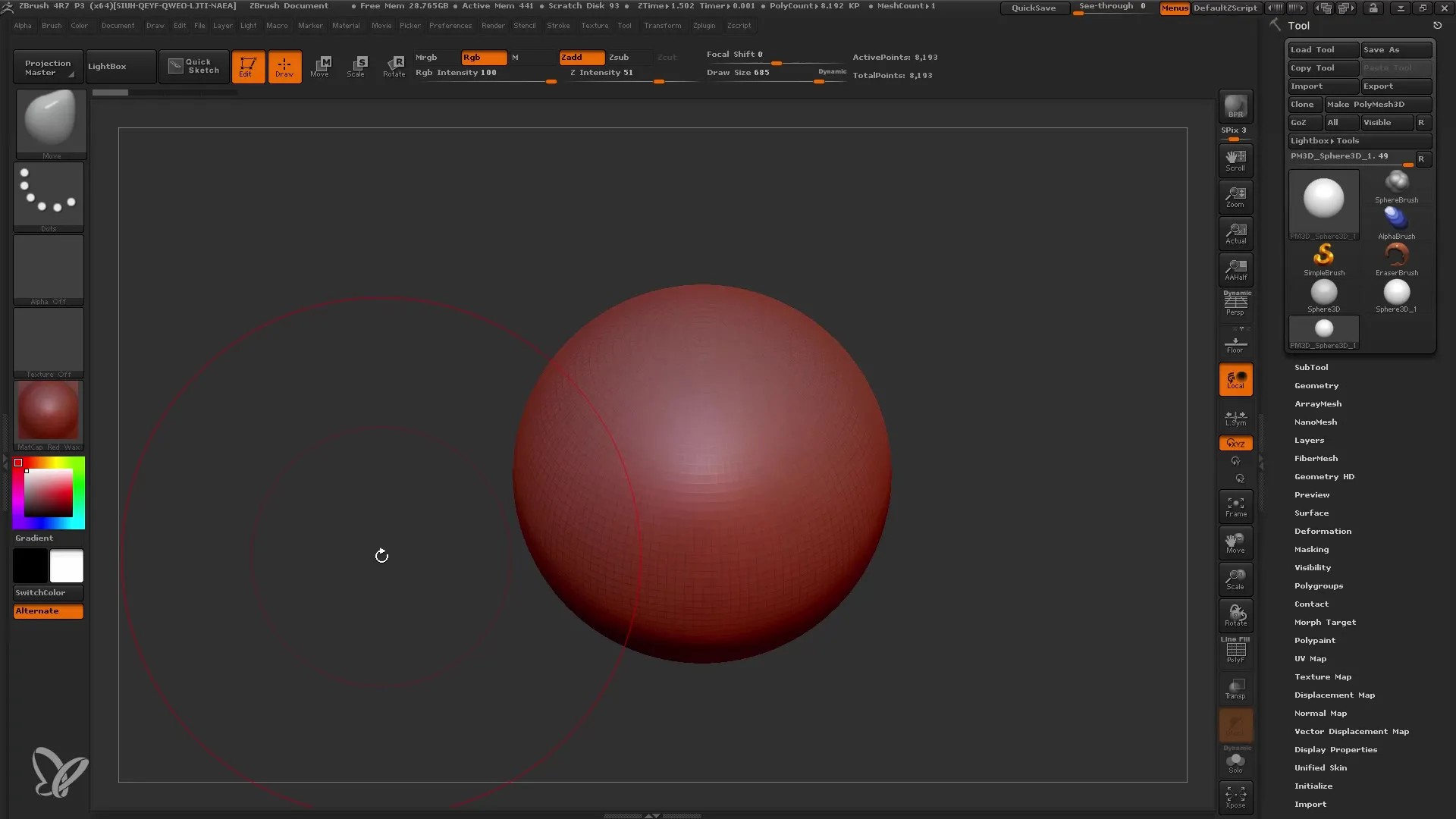 ZBrush Dynamesh: 효율적인 모델링 시작하기