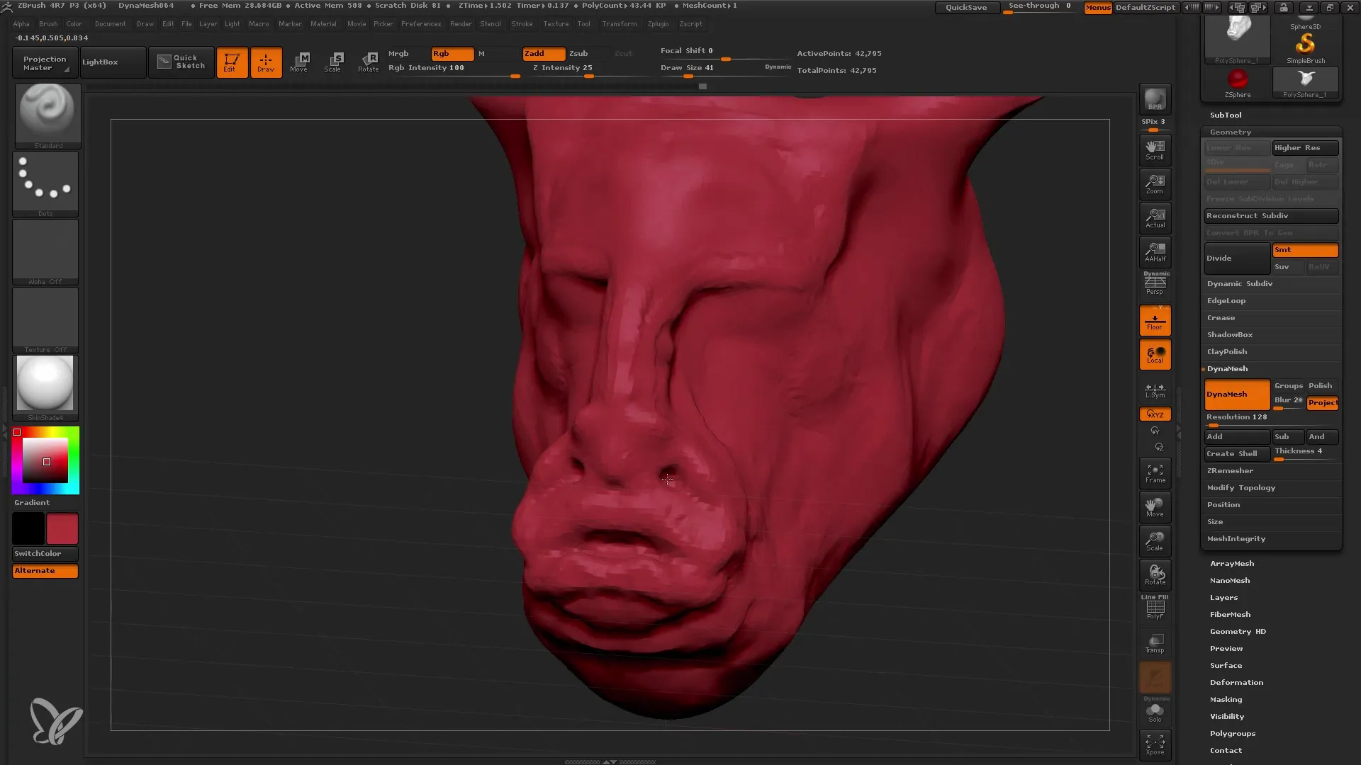 ZBrush Dynamesh: 효율적인 모델링 시작하기