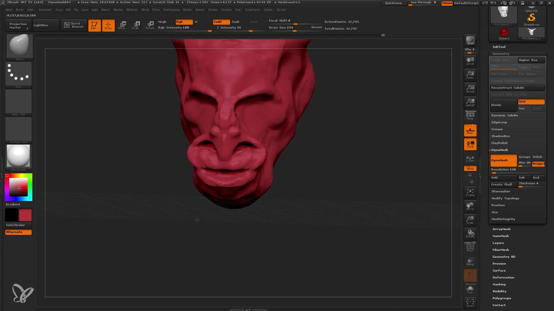 ZBrush Dynamesh: 효율적인 모델링 시작하기