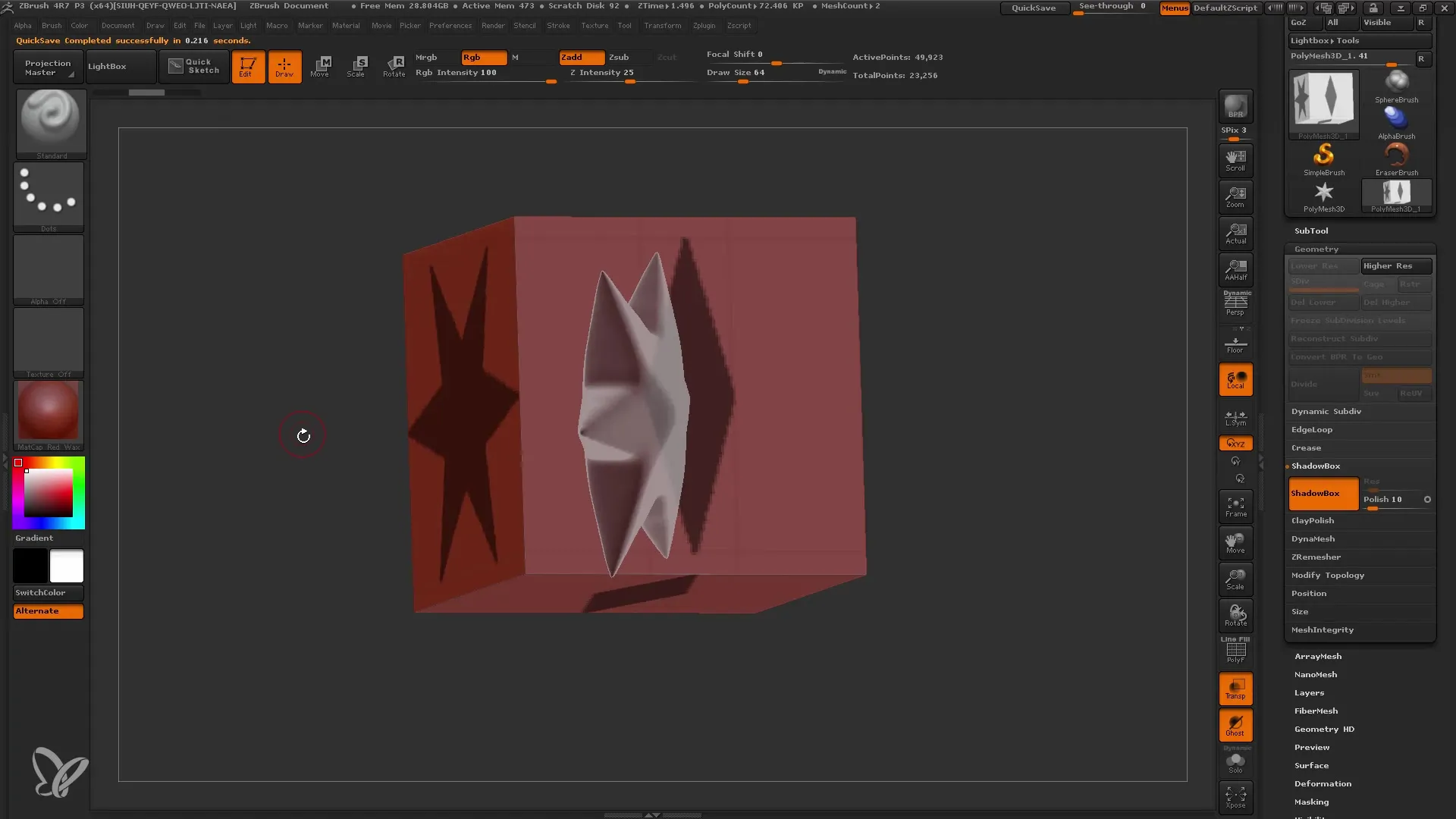 Creare de umbră în ZBrush: Creează rapid mesh-uri complexe