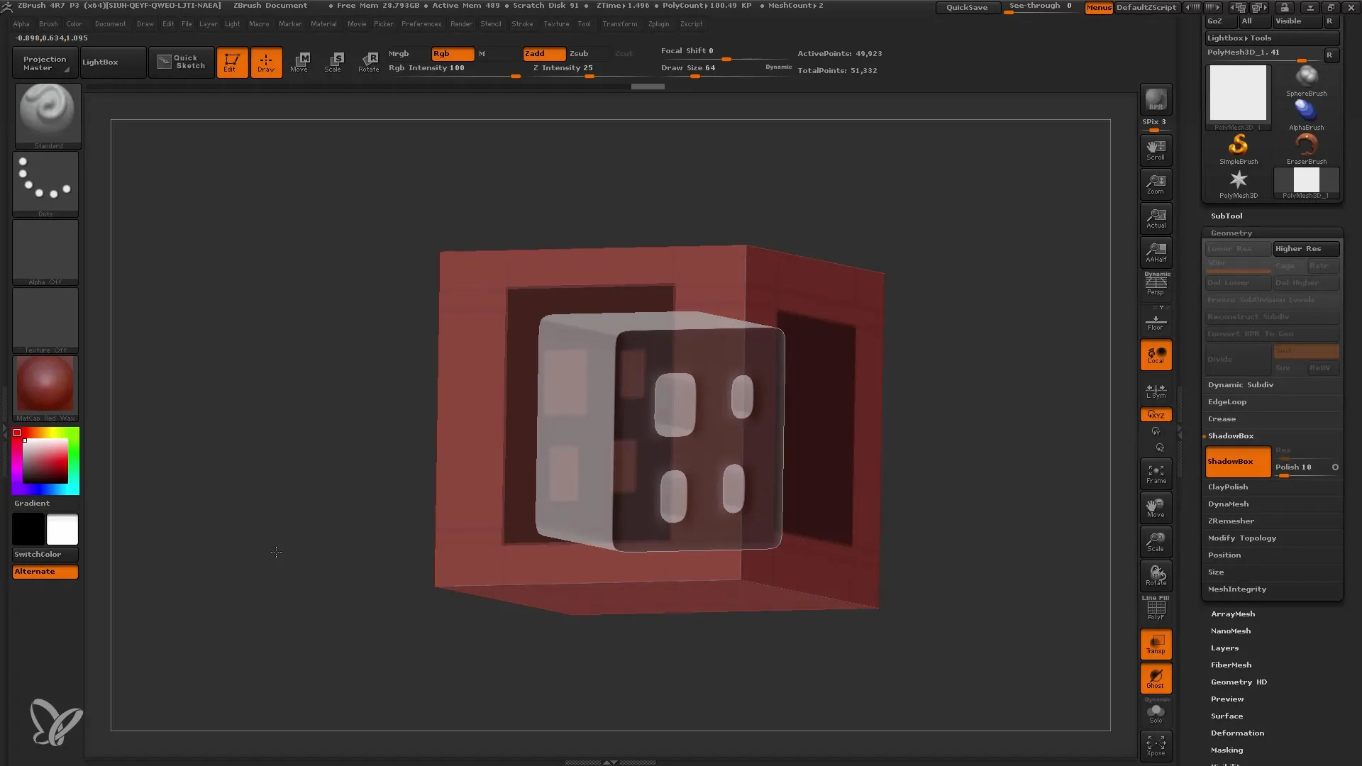 Shadowbox în ZBrush: Creează rapid mesh-uri complexe