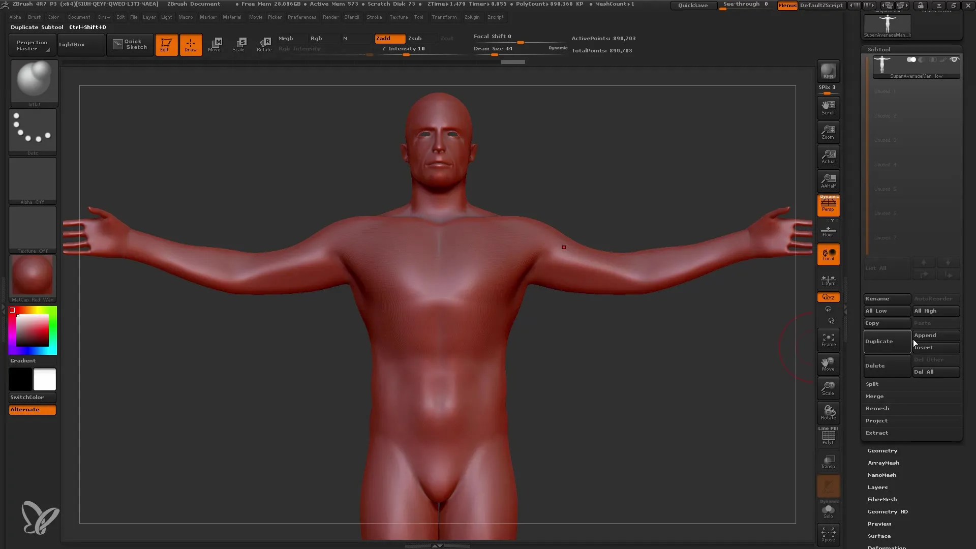 Învață să folosești pensula MatchMaker în ZBrush