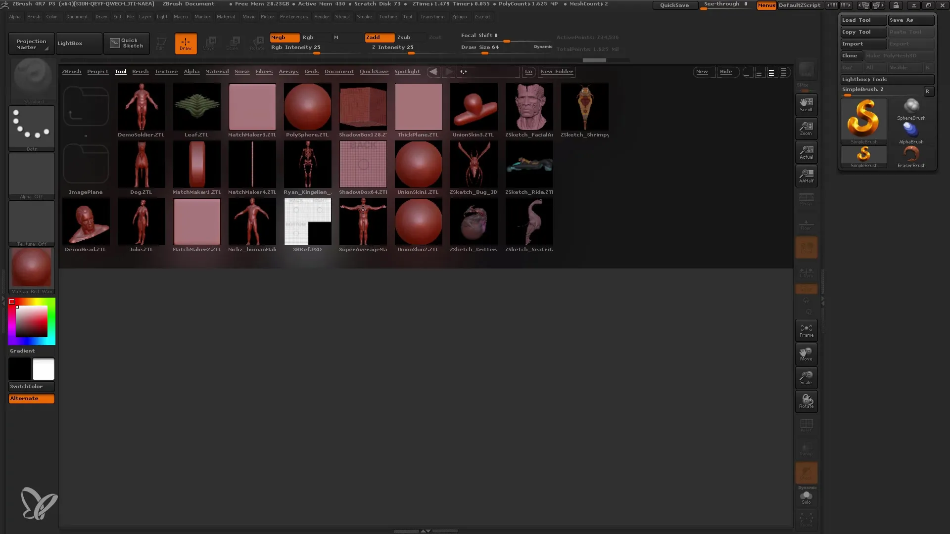 Învață cum să folosești pensula MatchMaker în ZBrush