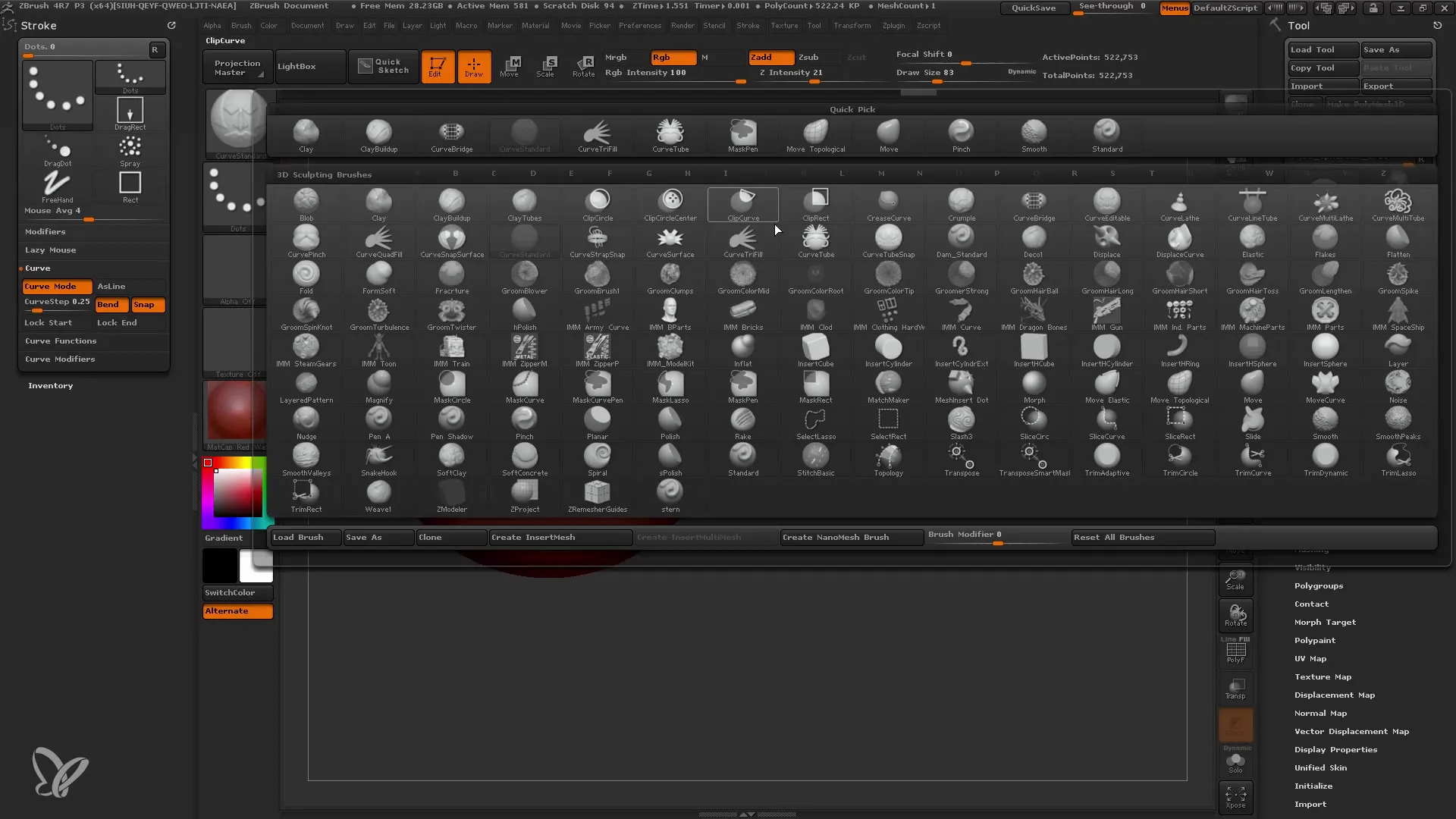 Introducción a las Curve Brushes en ZBrush para principiantes