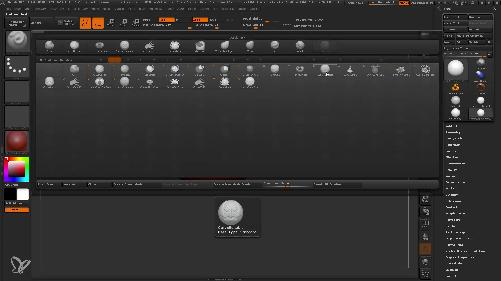 Introducción a los pinceles Curve en ZBrush para principiantes