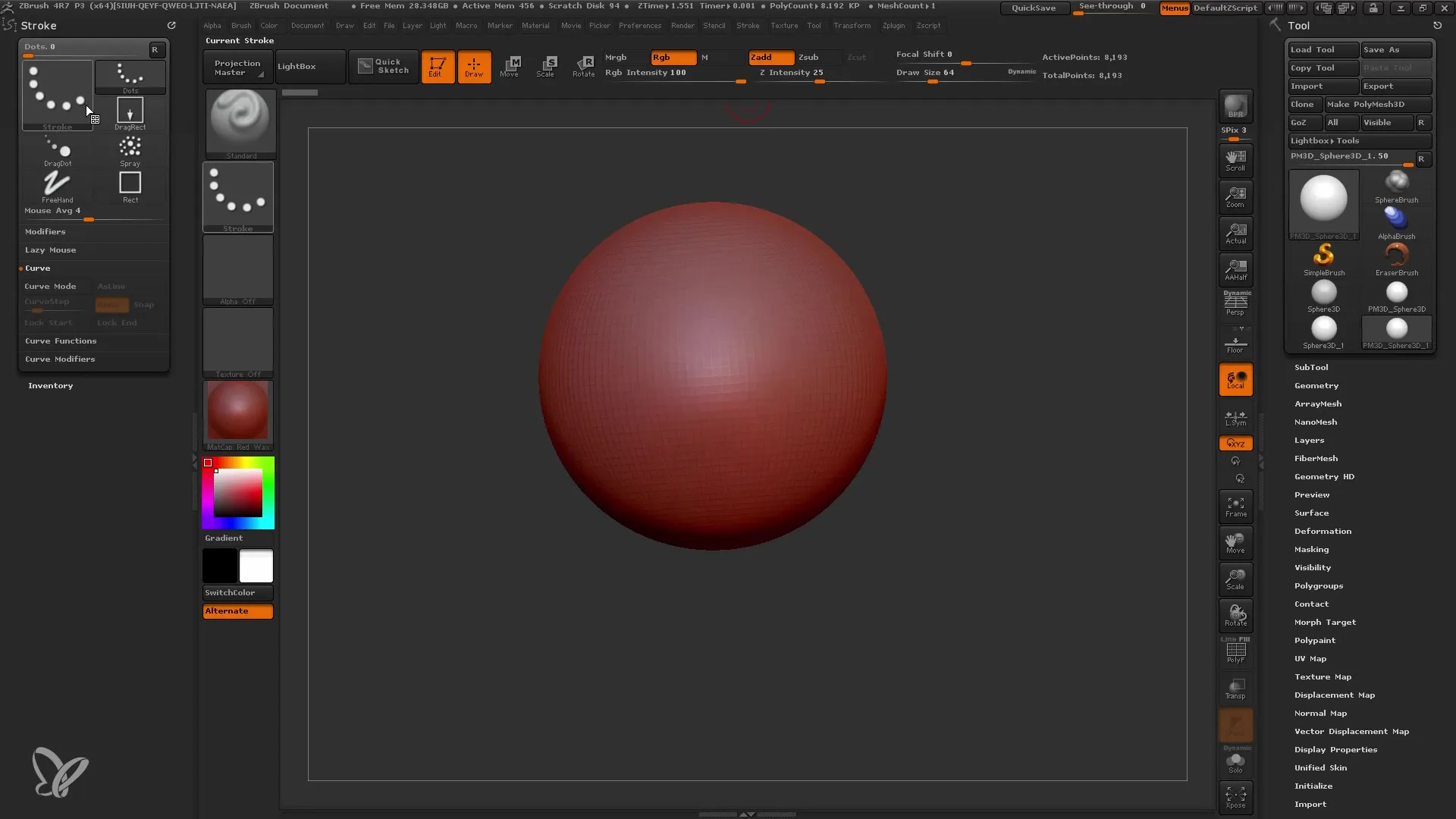 Introducción a los pinceles de curva en ZBrush para principiantes. 