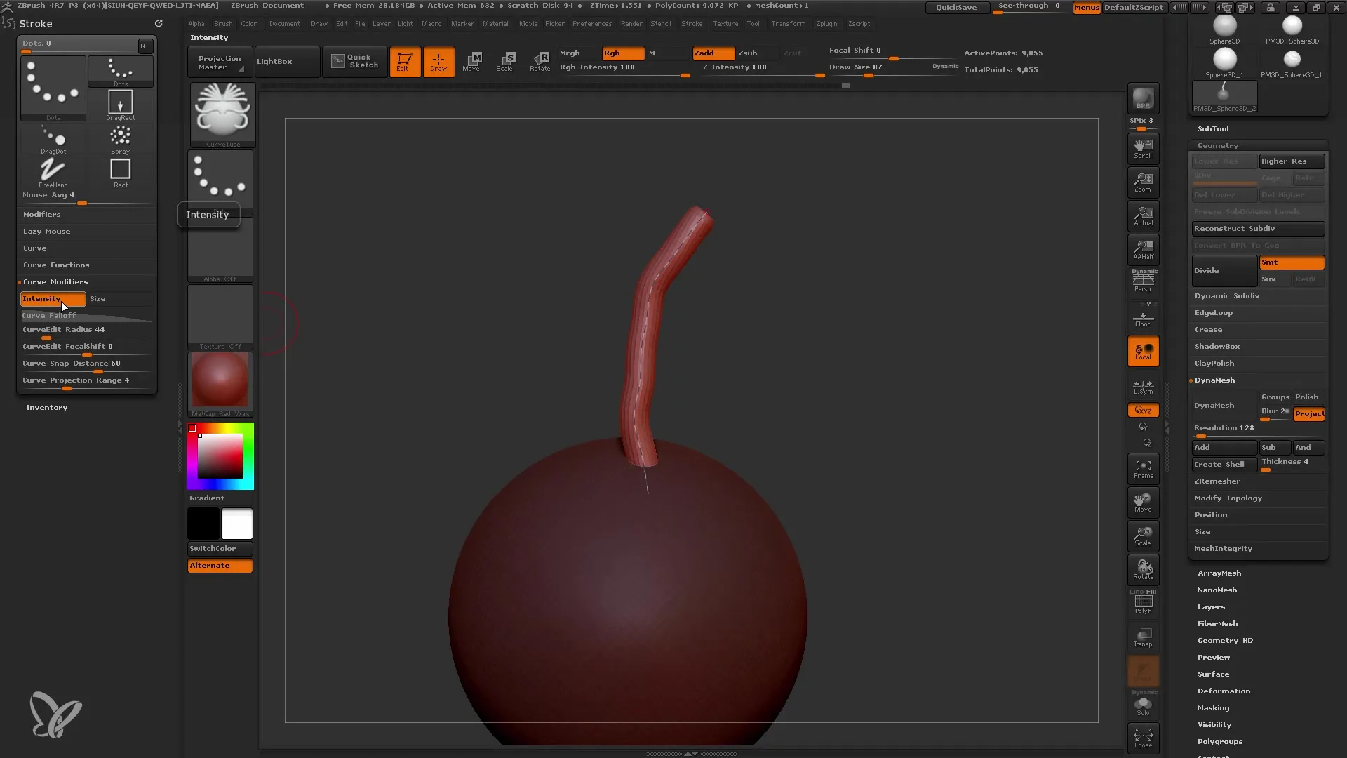 Introducción a los pinceles curvos en ZBrush para principiantes
