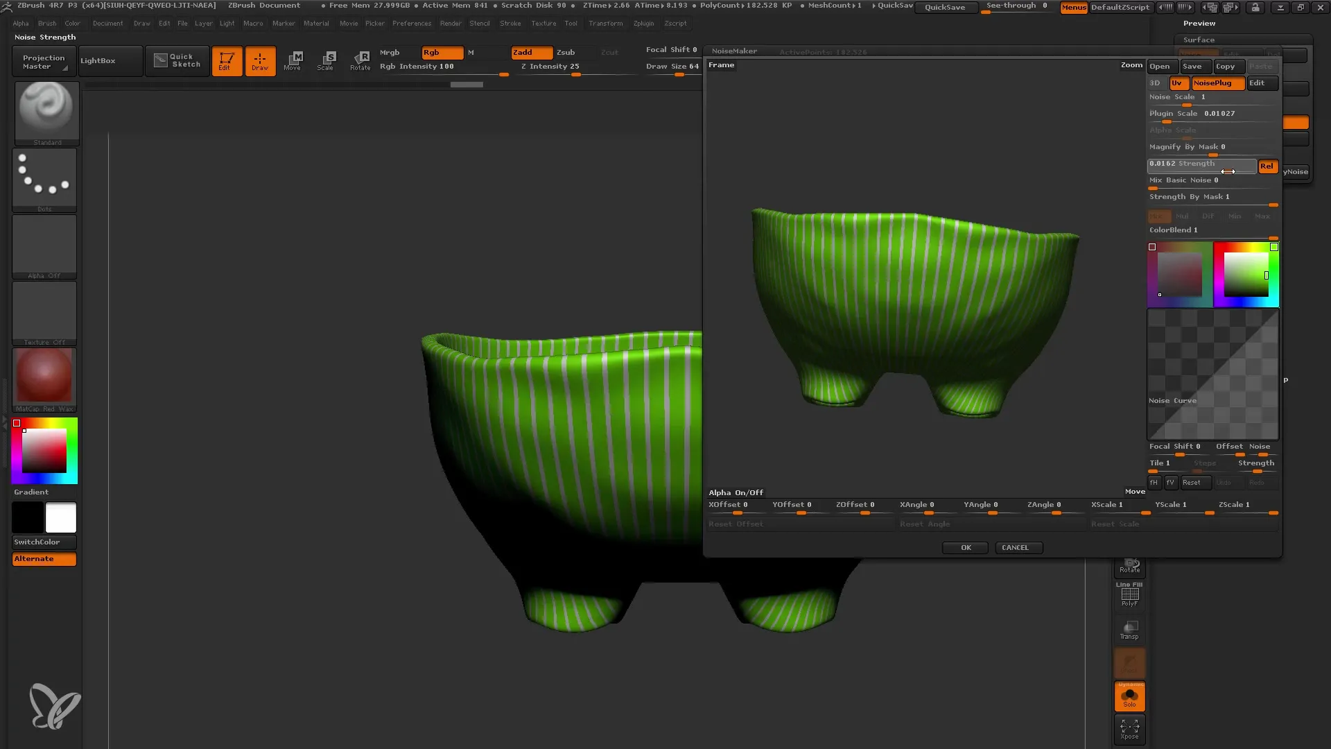ZBrush의 표면 노이즈로 3D 모델 개선하기