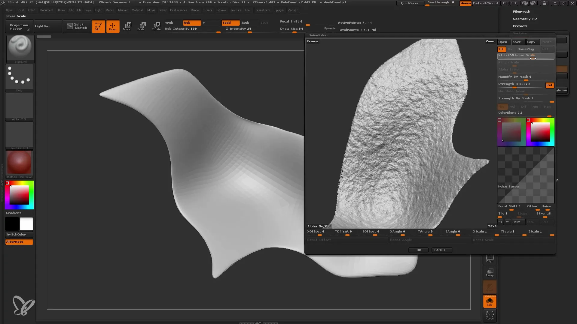 ZBrush의 표면 노이즈로 3D 모델 개선하기