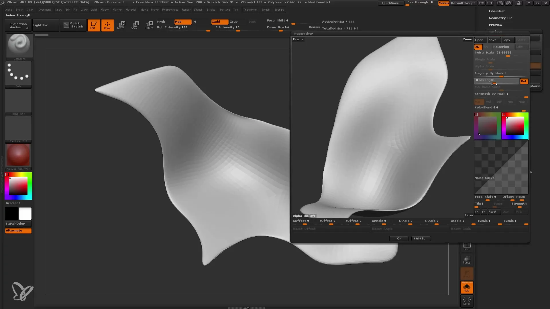 ZBrush의 표면 노이즈로 3D 모델 개선하기
