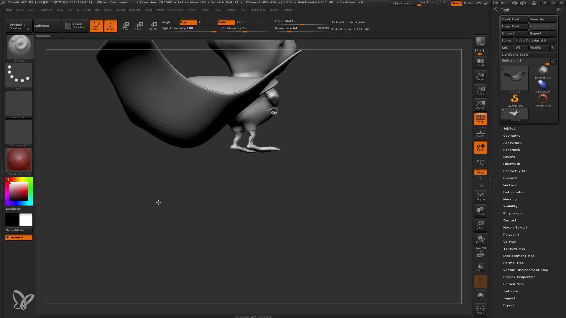 ZBrush의 표면 노이즈로 3D 모델 개선하기