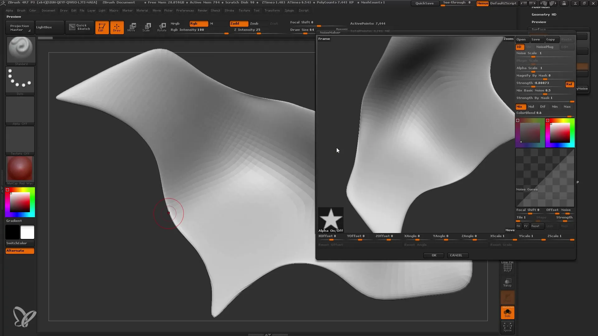 ZBrush의 표면 노이즈로 3D 모델 개선하기