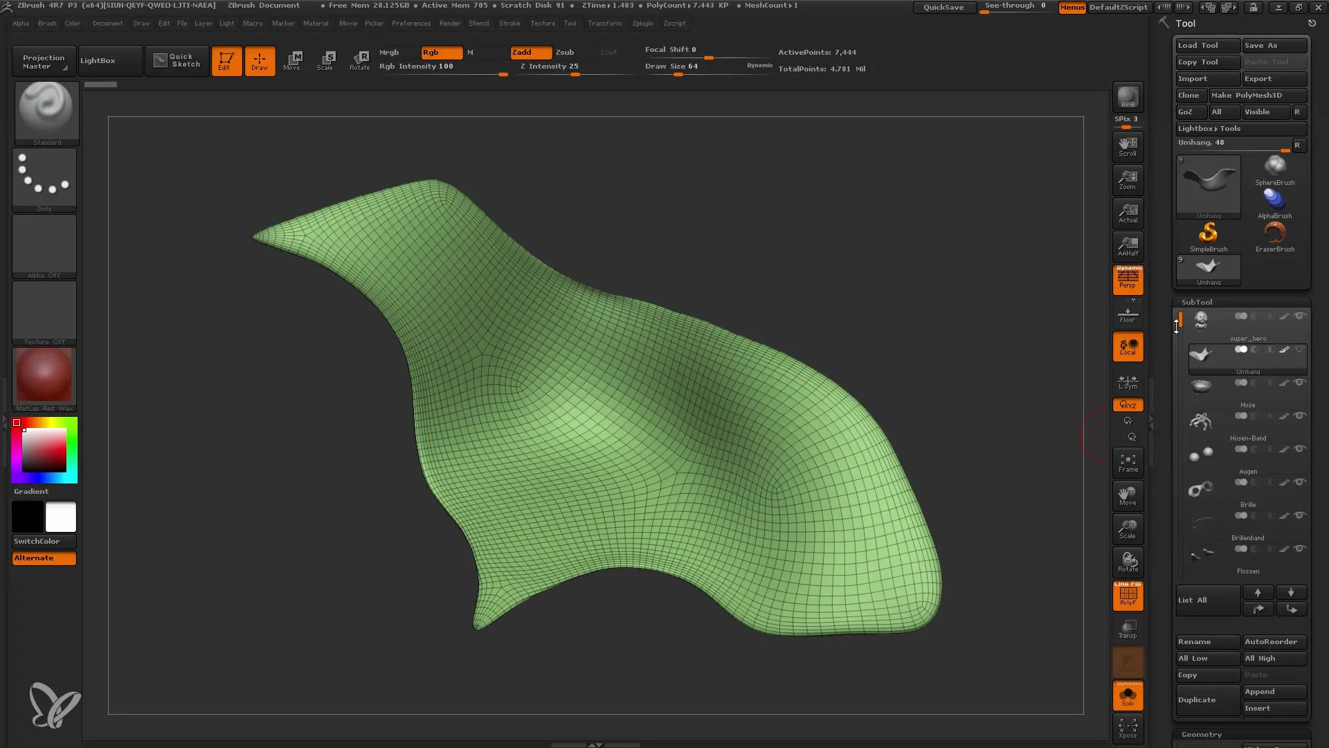 ZBrush의 표면 노이즈로 3D 모델 개선하기