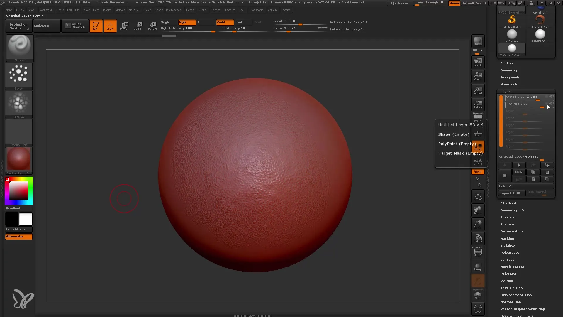 ZBrush per principianti: comprendere i Layer e i Morph Targets